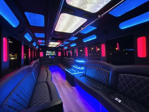 El Paso 35 Passenger Party Bus Interior